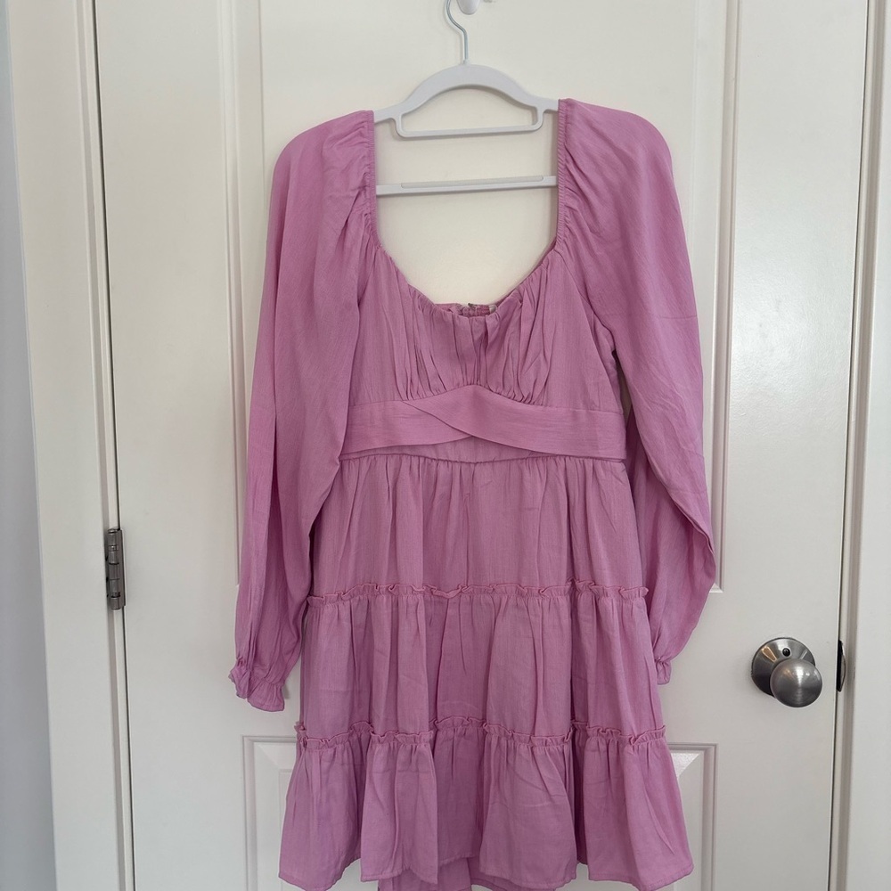 Altar’d State Pink Long Sleeve Dress